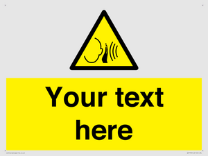 Custom warning sudden loud noise